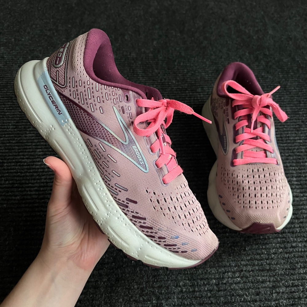 Brooks Glycerin 20 Running Shoes Womens 9 Pink Purple DNA LOFT v3 Mesh Sneakers
